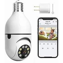 Wi-Fi Smart Camera Light Bulb Camera 360°Panoramic Surveillance Cam