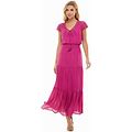 Women's Luxology Gauze Smocked Waist Maxi Dress, Size: XL, Pink