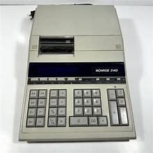 Monroe 3140 Desktop Printing Calculator Adding Machine 12 Digit -