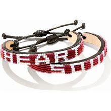 Kendra Scott Women's Multicolor Heart & Soul Beaded Friendship Bracelets Set Of 2 in Red Ombre Mix | Miyuki Delica Beads/Leather