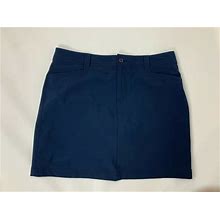 Eddie Bauer Navy Blue Stretch Hiking Athletic Skirt Skort 10 Excellent