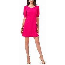 Msk Womens Pink Pouf Sleeve Short Evening Sheath Dress Petites Ps
