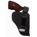 Uncle Mike's Inside The Pant Holster With Retention Strap 4" Barrel Medium And Intermediate Double Action Revolvers Right Hand Nylon Black, Black