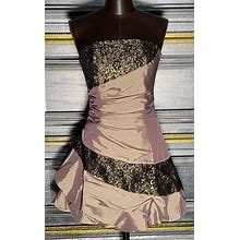Ya Los Angeles Dresses | Ya Los Angeles Pink And Black Strapless Prom Dress Size Small | Color: Black/Pink | Size: Sj