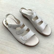 Sas Shoes | Sas Quatro Bone White Sling Back Sandals | Color: Cream | Size: 8.5