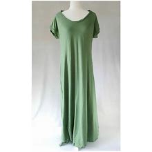 European Culture Dresses | European Culture Italy New Maxi Prairie Long Green Lined Cotton Comfy Dress S | Color: Green | Size: S