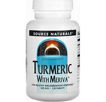 2 X Source Naturals, Turmeric With Meriva, 500 Mg, 120 Tablets
