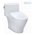 TOTO® WASHLET®+ Nexus® One-Piece Elongated 1.28 GPF Toilet With Auto Flush S7A Contemporary Bidet Seat, Cotton White - MW6424736CEFGA01