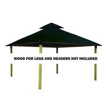 14 ft. Sq. ACACIA Gazebo Roof Framing And Mounting Kit - 14X14 - Forest Green