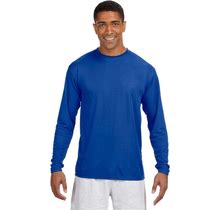 A4 Apparel N3165 - Men's Cooling Polyester Performance Long Sleeve T-Shirt Royal L
