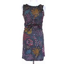 M Missoni Dress Size 6 Us Women Dark Gray Silk Jersey Multicolor Dots