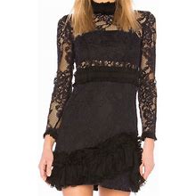Alexis Dresses | Alexis Wilhelmina Mini Lace And Silk Dress | Color: Black | Size: Xs