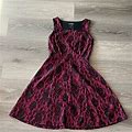 Enfocus Studio Dresses | Black And Purple Lace Dress | Color: Black/Purple | Size: 4