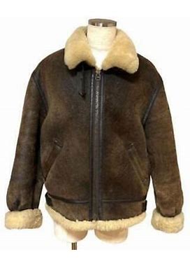 Sheepskin Dwg Type B-3 Flight Jacket Mouton Leather Size L 33H5595