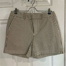 A New Day Shorts | A New Day Striped Shorts | Color: Tan/White | Size: 2
