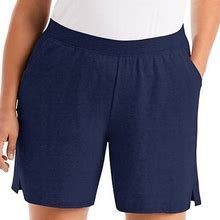 JUST MY SIZE Womens Cotton Jersey Pull-On Short