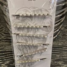 Icing Silver Bobby Pins Faux Pearl & Rhinestone 6 Pieces Wedding Bridal Prom NEW - New Women | Color: Silver