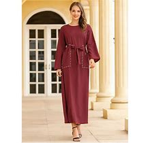 Morocco Abaya Dubai Robe Muslim Women Maxi Dress Party Gown Islamic