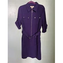Michael Kors Plum/ Violet Dress With Silver Accents Sz Xl