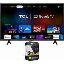 TCL 50S446 50 Inch Class 4-Series 4K UHD HDR Smart Google TV Bundle With 2 YR CPS Enhanced Protection Pack