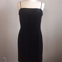 Jones New York Dresses | Jones New York Tailored Beaded Little Black Dress | Color: Black | Size: 8