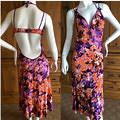 Just Cavalli Dresses | Vintage Cavalli Dress | Color: Orange/Purple | Size: 44