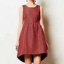 Anthropologie Dresses | Red Lili Wang Cocktail Dress | Color: Black/Red | Size: 0