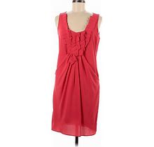 RACHEL Rachel Roy Casual Dress - Shift Scoop Neck Sleeveless: Red Print Dresses - New - Women's Size 8