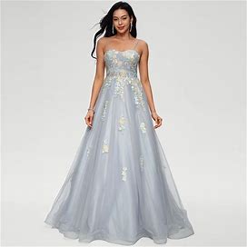 JJ's House Ball-Gown Princess Sweetheart Sweep Train Tulle Formal Dress With Pleated
