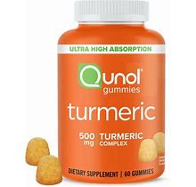 Qunol Turmeric Gummies, 500Mg, Ultra High Absorption, Joint Support Herbal Supplement, 60 Count