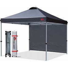 Mastercanopy Durable Ez Pop-Up Canopy Tent With 1 Sidewall