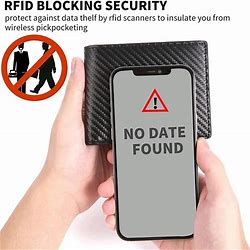 RFID Blocking LEATHER CARBON FIBER Mens Wallet Purse Slim ID Credit Card Holder