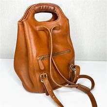 Coach Womens Backpack Brown Leather Convertible Adjustable Strap Tote Purse
