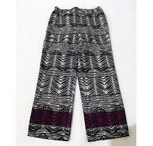Investments Women's Petite Elastic Waist Printed Pull On Pants AH4 Multi Medium