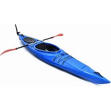 11.9 ft. Blue Single Sit-In Kayak Single Fishing Kayak Boat With Paddle And Detachable Rudder