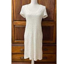 Lilly Pulitzer Dress Paulette Resort White Crochet Short Sleeve Size M