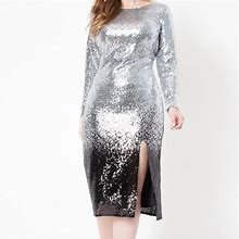 Eloquii Dresses | Eloquii Sequin Ombr Dress | Color: Black/Silver | Size: 22