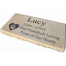 Personalized Engraved Pet Memorial Stone 11.5"X 5.5" Your Paws Made Lasting Prints On Our Hearts