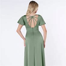 Azazie Dresses | Azazie Satin Dress | Color: Green | Size: 10