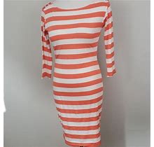 Soprano Dresses | Soprano Dress In Orange And White Stripes | Color: Orange/White | Size: S