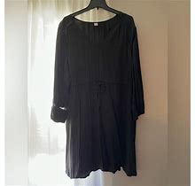 Black V-Neck Dress | Color: Black | Size: Xl