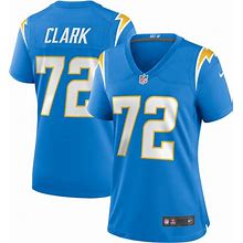 Women's Nike Jerrod Clark Powder Blue Los Angeles Chargers Team Game Jersey Size: 2XL