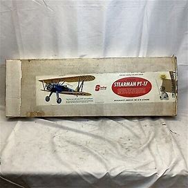 Vintage Stearman Pt-17 Balsa R/C Airplane Kit By Sterling 64 1/2
