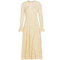 Zimmermann Women's August Knit Lace Midi-Dress - Ivory - Size 10