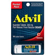 Advil Ibuprofen Pain Reliever/ Fever Reducer Tablets, 200 Mg - 10.0 Ea
