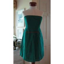 J CREW Lorelei Beach Dress 4P 4 Petite Embossed Stripe Silk And Cotton NEW NWT