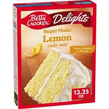 Betty Crocker Delights Lemon Super Moist Cake Mix - 13.25Oz