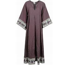 Ninaleuca Linen Long Dress - Purple - Maxi Dresses Size M