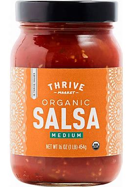 Thrive Market Organic Salsa, Medium 16 Oz Glass Jar - Organic, Vegan