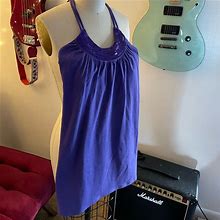 Victoria's Secret Dresses | Victorias Secret Purple Halter Dress With Shelf Bra And Sequin Detailing | Color: Purple | Size: Xs